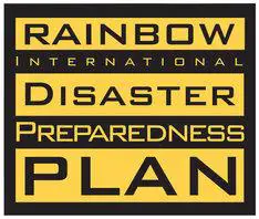 Rainbow disaster plan icon.