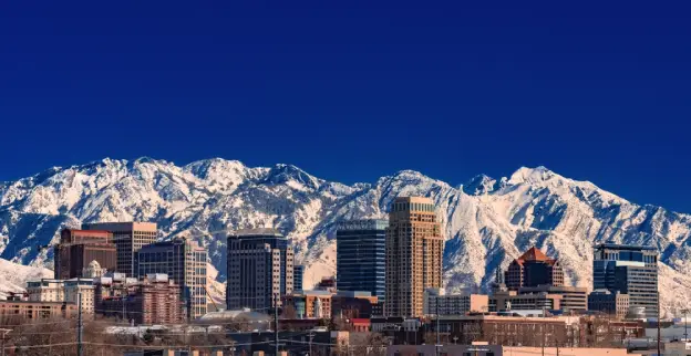 Salt Lake City skyline.