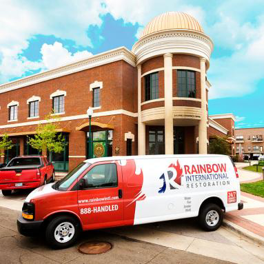 Rainbow restoration van.