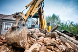 Excavator demolition.